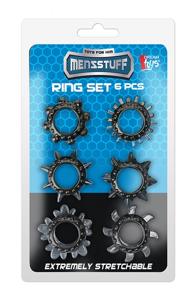 Набор колец MENZSTUFF 6PC STRECHEABLE RING SET , DT21177