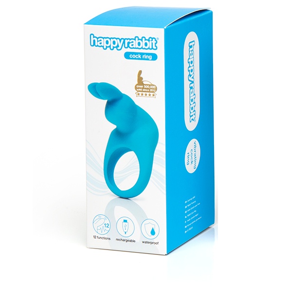 Ерекційне кільце Happy Rabbit Rechargeable Cock Ring Blue , FS84679