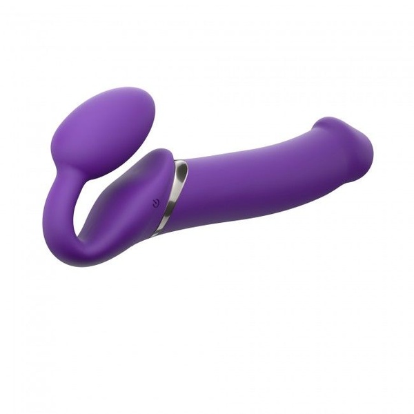 Безремінний страпон з вібрацією Strap-On-Me Vibrating Violet XL, діам. 4,5 см, пульт ДК, регульовани , SO3827 SO3827 фото