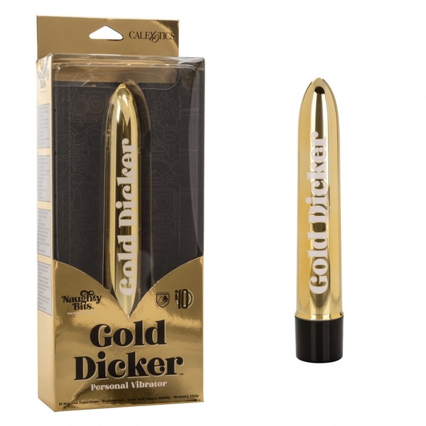 Вібратор Naughty Bits Gold Dicker Vibe, CE14192