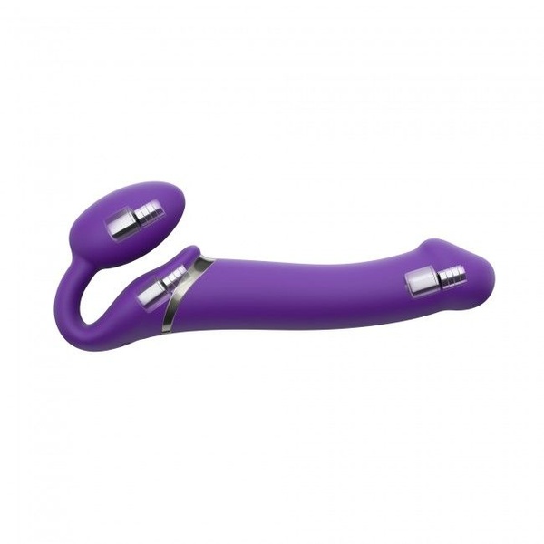 Безремневой страпон с вибрацией Strap-On-Me Vibrating Violet XL, диам. 4,5см, пульт ДУ, регулируемый SO3827 SO3827 фото