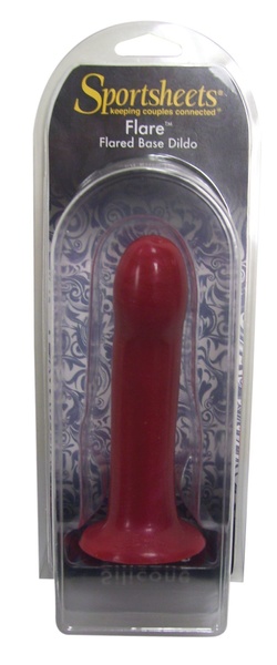 Насадка для страпона Sportsheets Silicone Dildo Flare, диаметр 3,3см Красный SO1332 SO1332 фото