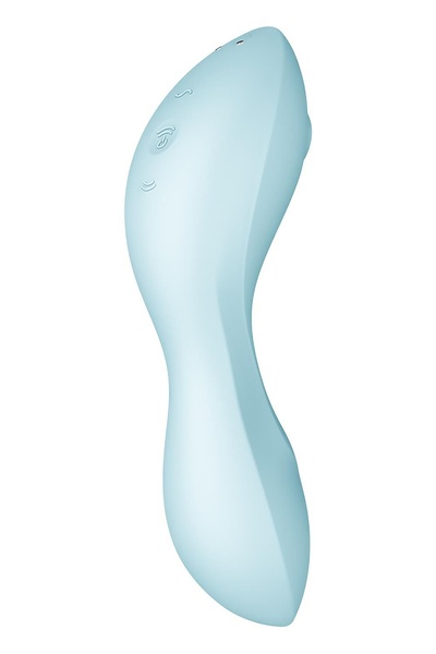 Вакуумный смарт-стимулятор с вибрацией Satisfyer Curvy Trinity 5 (Blue), управление со смартфона SO6726 SO6726 фото