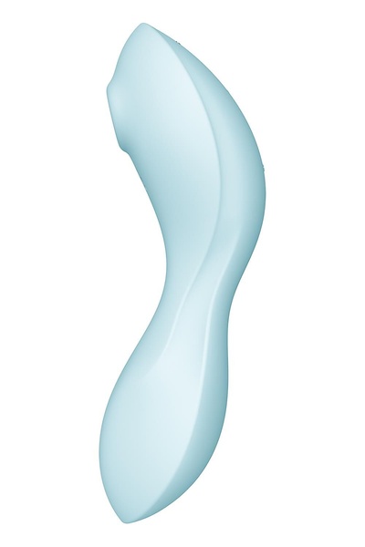 Вакуумний смарт-стимулятор із вібрацією Satisfyer Curvy Trinity 5 (Blue), керування зі смартфона , SO6726 SO6726 фото