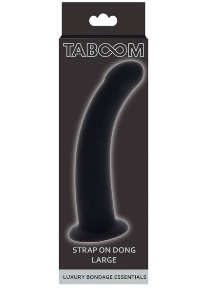 Фаллоимитатор страпон Taboom Strap-On Dong Large черного цвета, 16 см х 3.8 см , TB17123