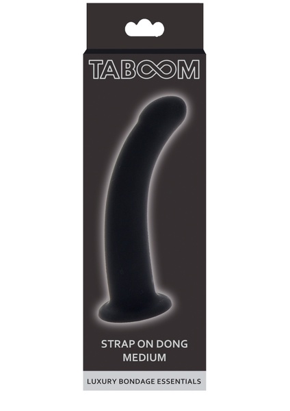 Фалоімітатор страпон Taboom Strap-On Dong Medium чорного кольору, 14 см х 3.3 см, TB17122