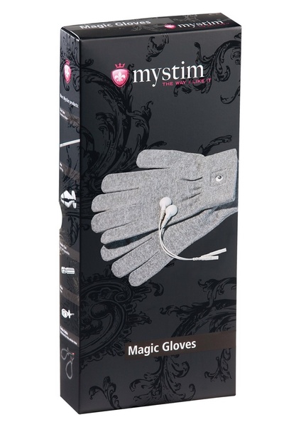 Перчатки для электростимуляции Mystim Magic Gloves серые , 46600