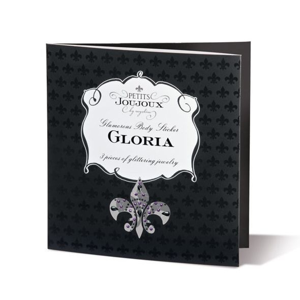 Пэстис из кристаллов Petits Joujoux Gloria set of 3 - Silver, украшение на грудь и вульву SO3128 SO3128 фото