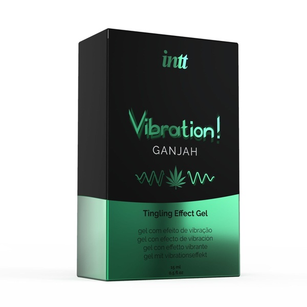 Жидкий вибратор Intt Vibration Ganjah (15 мл), густой гель, необычный вкус, действует до 30 минут SO3347 SO3347 фото