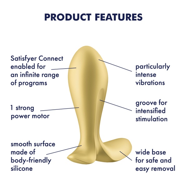 Анальна смарт-пробка з вібрацією Satisfyer Intensity Plug Gold , SO8627 SO8627 фото