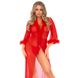 Довгий халат Leg Avenue Marabou Trimmed Red O\S, 86111