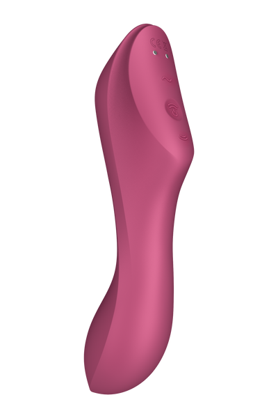 Подвійний вібратор із вакуумною стимуляцією SATISFYER CURVY TRINITY 3 RED, T360360