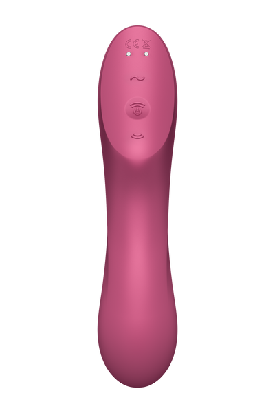 Подвійний вібратор із вакуумною стимуляцією SATISFYER CURVY TRINITY 3 RED, T360360