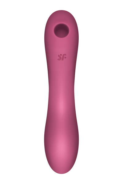 Подвійний вібратор із вакуумною стимуляцією SATISFYER CURVY TRINITY 3 RED, T360360