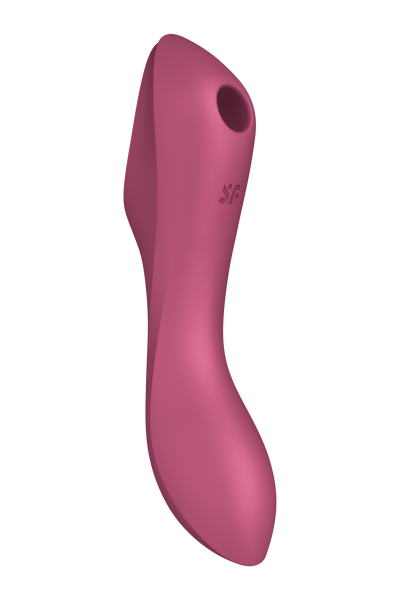 Двойной вибратор с вакуумной стимуляцией SATISFYER CURVY TRINITY 3 RED , T360360