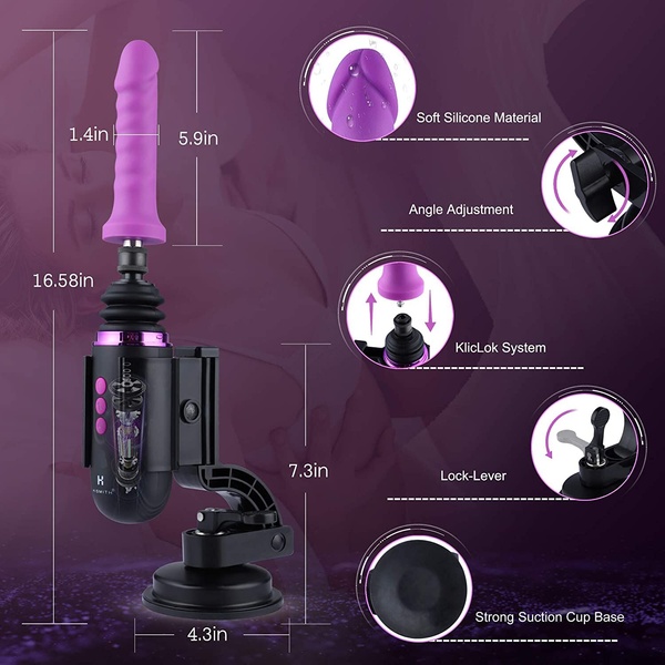 Міні секс-машина Hismith Mini Capsule Sex-Machine with Strong Suction Cup, потужна, перезаряджувана , SO6197 SO6197 фото