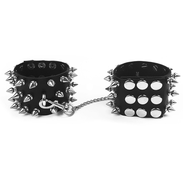 Наручники з шипами Art of Sex - Rose Spiked Leather Handcuffs, натуральна шкіра , SO7654 SO7654 фото