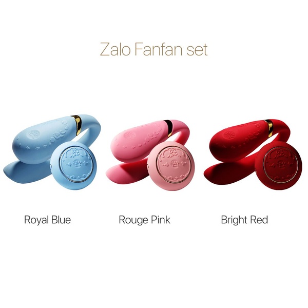 Смартвібратор для пар Zalo Fanfan set Bright Red, пульт ДК , SO6673 SO6673 фото