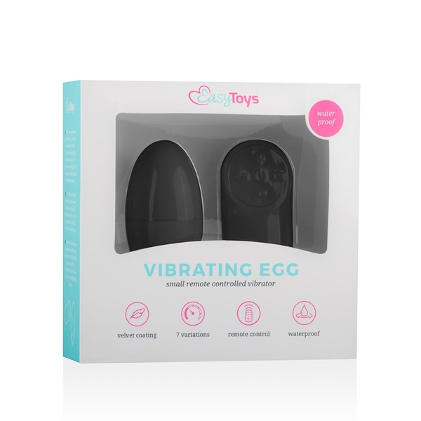 Виброяйцо с пультом Easytoys Remote Control Vibrating Egg, ЧЕРНЫЙ , ET521939