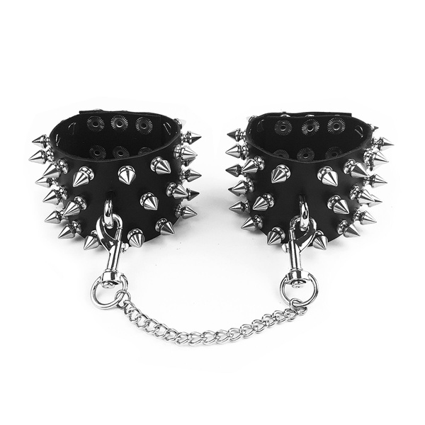 Наручники з шипами Art of Sex - Rose Spiked Leather Handcuffs, натуральна шкіра , SO7654 SO7654 фото