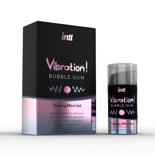 Жидкий вибратор Intt Vibration Bubble Gum (15 мл), густой гель, очень вкусный, действует до 30 минут SO3348 SO3348 фото