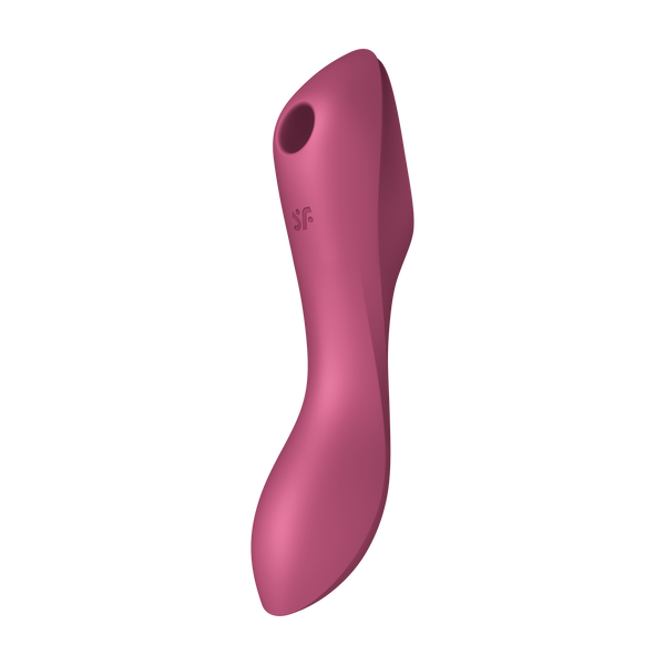 Подвійний вібратор із вакуумною стимуляцією SATISFYER CURVY TRINITY 3 RED, T360360