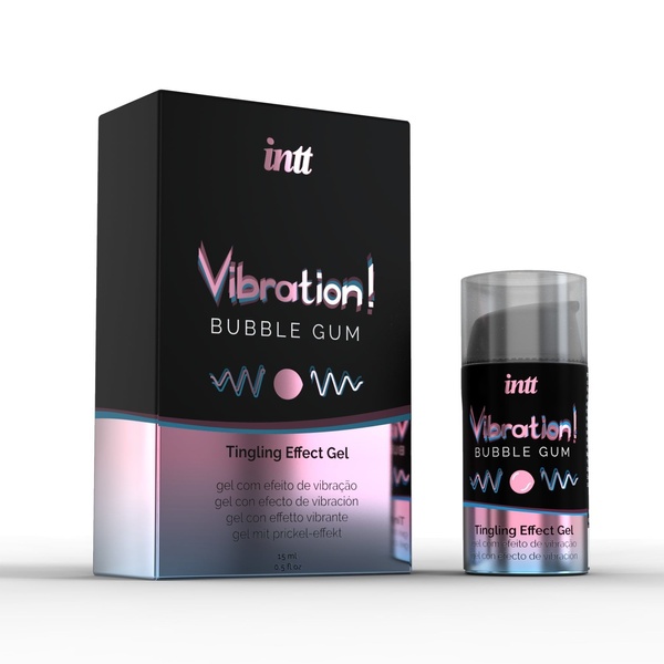 Рідкий вібратор Intt Vibration Bubble Gum (15 мл), густий гель, дуже смачний, діє до 30 хвилин, SO3348 SO3348 фото