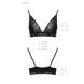 Еластичний топ з мереживом Passion PS001 TOP S, black , SO4177