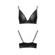 Еластичний топ з мереживом Passion PS001 TOP S, black , SO4177