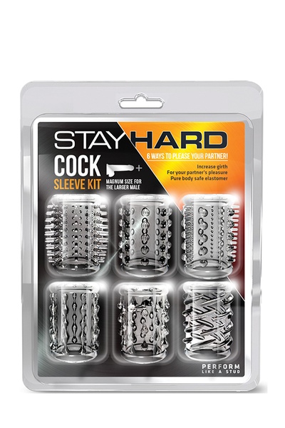 Набір насадок STAY HARD COCK Sleeve KIT CLEAR , T330223