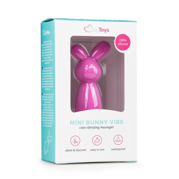 Міні-вібратор для клітора Vibrating Mini Bunny, 8 см х 2 см, ET103PNK