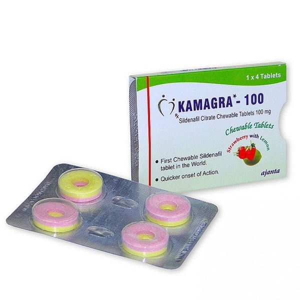 Таблетки для потенції Kamagra-100 полуничка та лимон , B11003-1