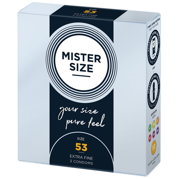 Презервативы Mister Size - pure feel - 53 (3 condoms), толщина 0,05 мм SO8034