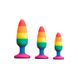 Силиконовая анальная пробка Wooomy Hiperloo Silicone Rainbow Plug L, диаметр 3,9 см, длина 13,1 см Радуга SO7434 SO7434 фото 4