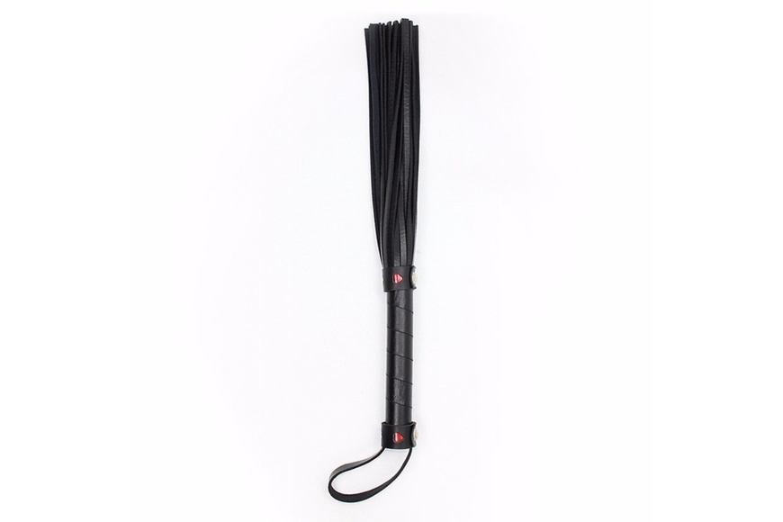 Флоггер с красным сердцем DS Fetish Flogger black with red heart , 293202065