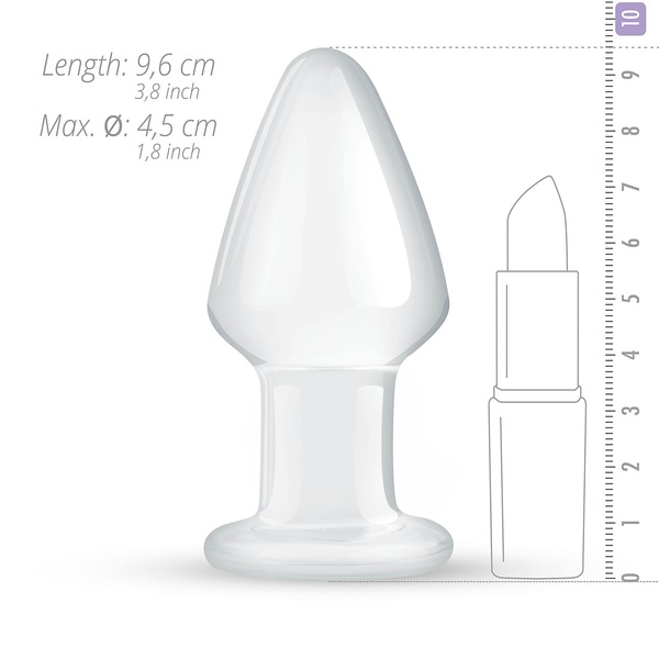 Скляна анальна пробка Gildo Glass Buttplug No. 25 , SO4416 SO4416 фото