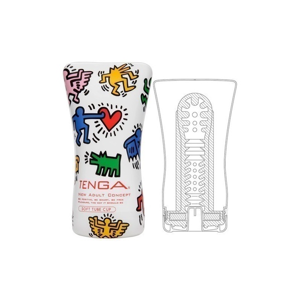 Мастурбатор Tenga Keith Haring Soft Tube Cup 15,5 x 6,9 см , TN73378