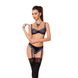 Комплект белья Passion Exclusive GISELE SET XXL/XXXL, black, лиф, трусики с пажами Черный PS24609 PS24609 фото 1