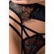 Комплект білизни Passion Exclusive FLORIS SET L/XL, black, ліф, трусики, пояс для панчох Чорний, PS23710 PS23710 фото 5