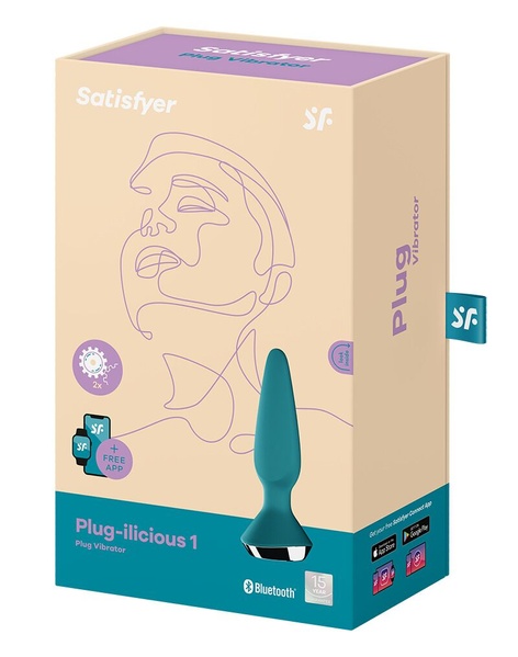 Анальная смарт-вибропробка Satisfyer Plug-ilicious 1 Petrol SO5441 SO5441 фото