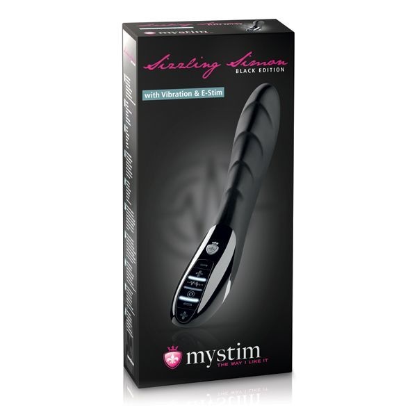 Вибратор с электростимуляцией Mystim Sizzling Simon eStim Black, миостимулятор SO3473 SO3473 фото