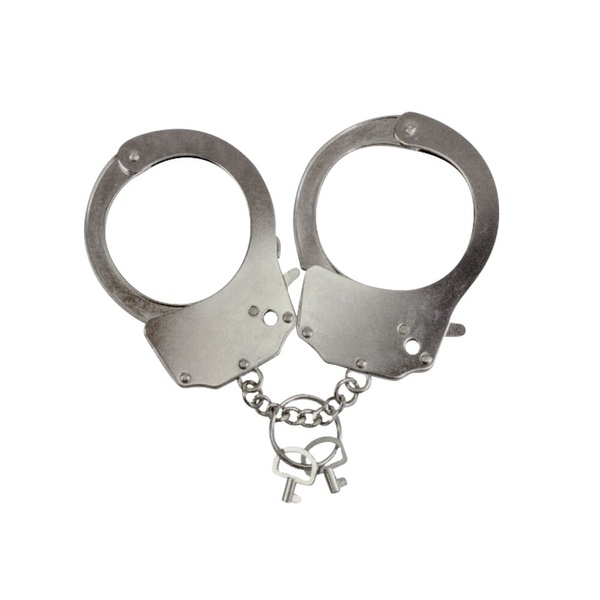 Наручники металлические Adrien Lastic Handcuffs Metallic (полицейские) Серебристый AD30400 AD30400 фото