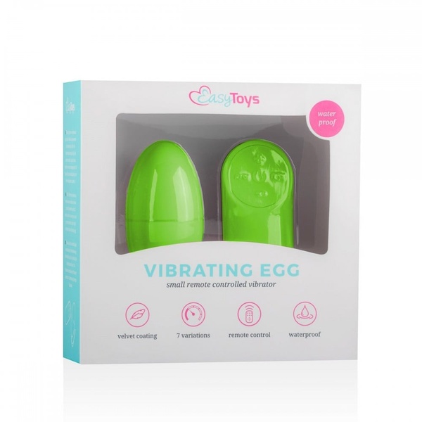 Віброяйце з пультом Easytoys Remote Control Vibrating Egg, зелене, ET21953