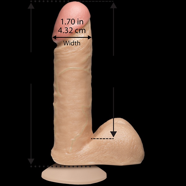 Фалоімітатор Doc Johnson The Realistic Cock 6 inch White - PVC, Vack-U-Lock, діаметр 4,3 см Тілесний, SO2788 SO2788 фото