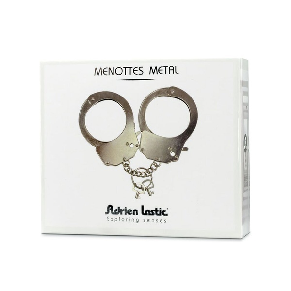 Наручники металеві Adrien Lastic Handcuffs Metallic (поліцейські) Сріблястий, AD30400 AD30400 фото