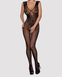 Комбинезон Obsessive c рисунком крыльев Bodystocking N112 Черный S\M , 410132