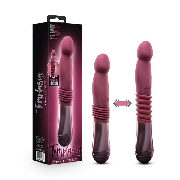 Пульсатор Temptasia by Blush - Trixie Thrusting Dildo - Wine Red SO8835 SO8835 фото