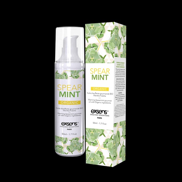 Массажное масло EXSENS Organic Spear Mint 50мл разогревающее, без сахара, без парабенов, съедобное SO2380 SO2380 фото