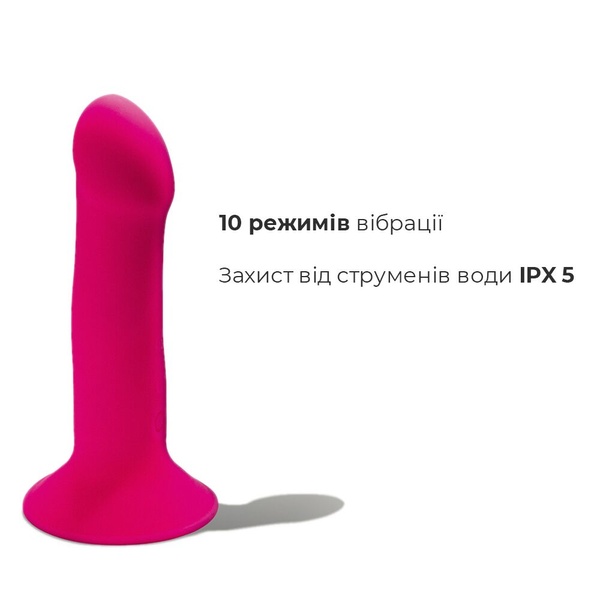 Дилдо с вибрацией Adrien Lastic Hitsens 2 Pink, отлично для страпона, макс диаметр 4см, длина 17,2см SO5052 SO5052 фото