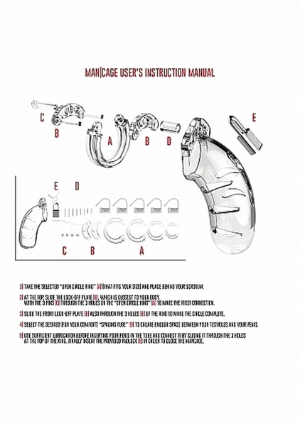 Пояс верности ManCage 03 Chastity Cage , 90625 / MCG003TRA